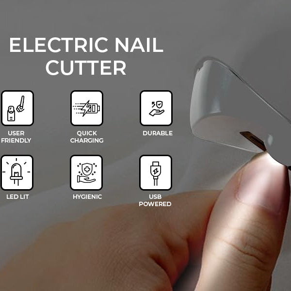 Nail Clipper for Adults & Kids – Rechargeable, Safe & Painless Nail Trimmer With LED Light.